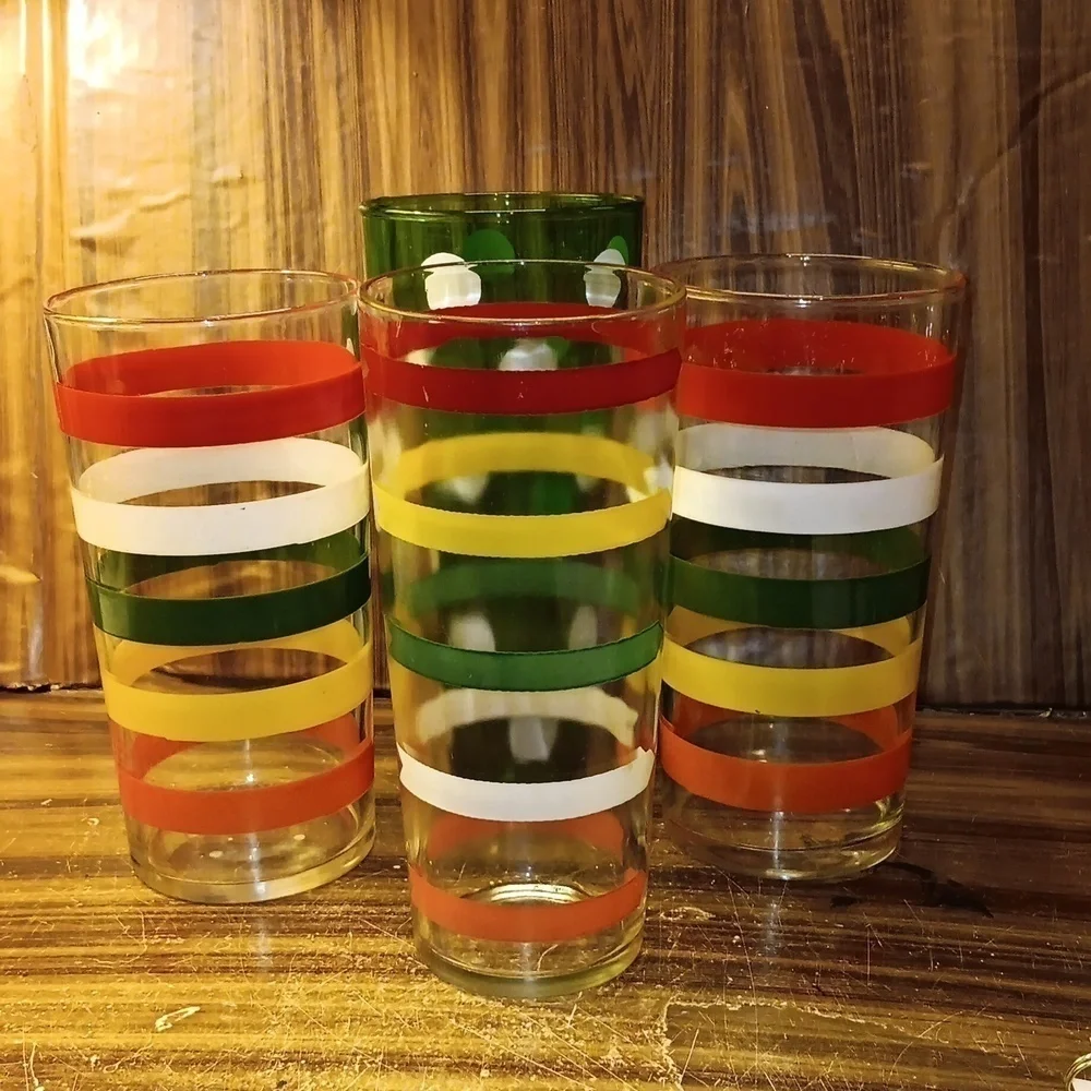 Vintage mcm retro colorful glasses